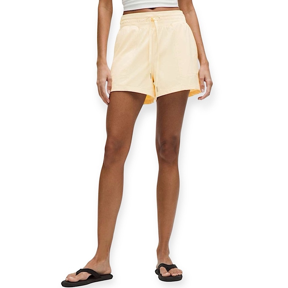 Lululemon Athletica Light Yellow Athletic Shorts